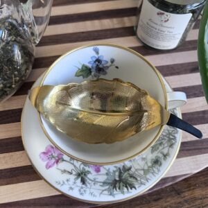 Gold Leaf Herbal Tea Strainer